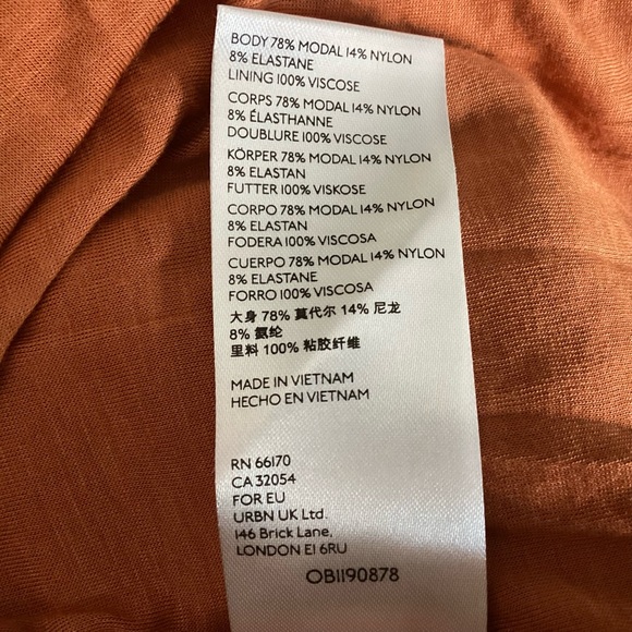 NEW Maeve by Anthropologie Dress Midi Burnt Orange NWT XS - Picture 6 of 9